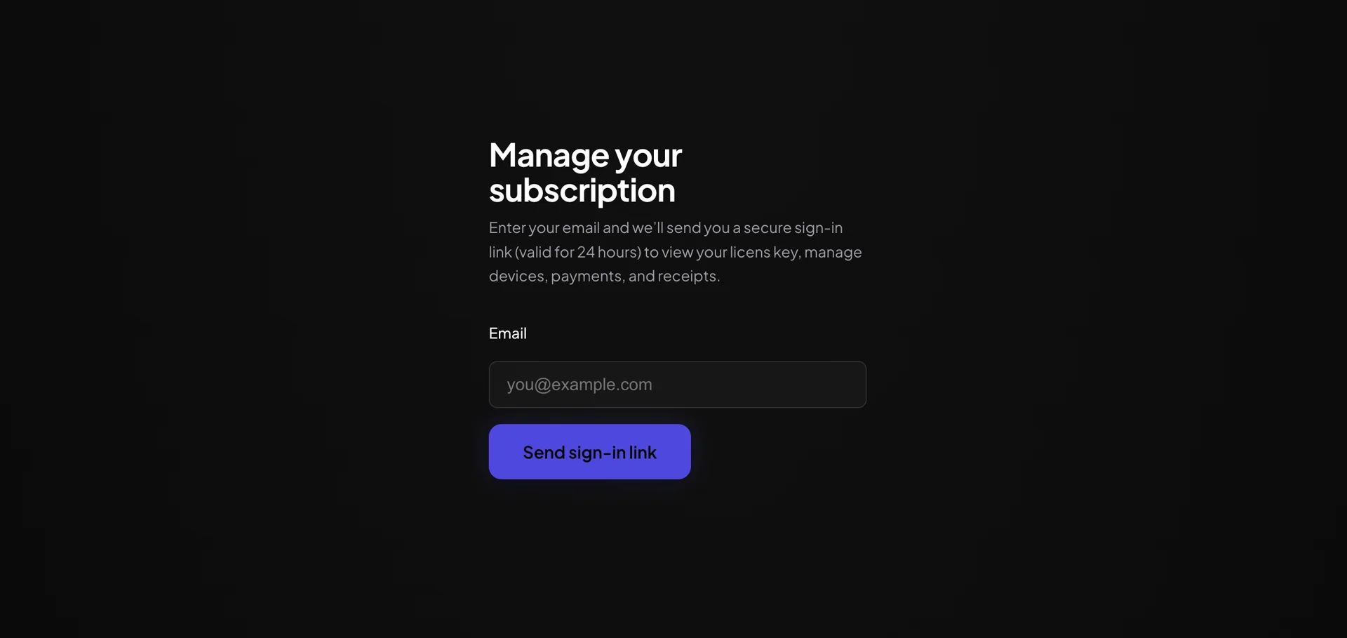 Manage your subscription in Lumox