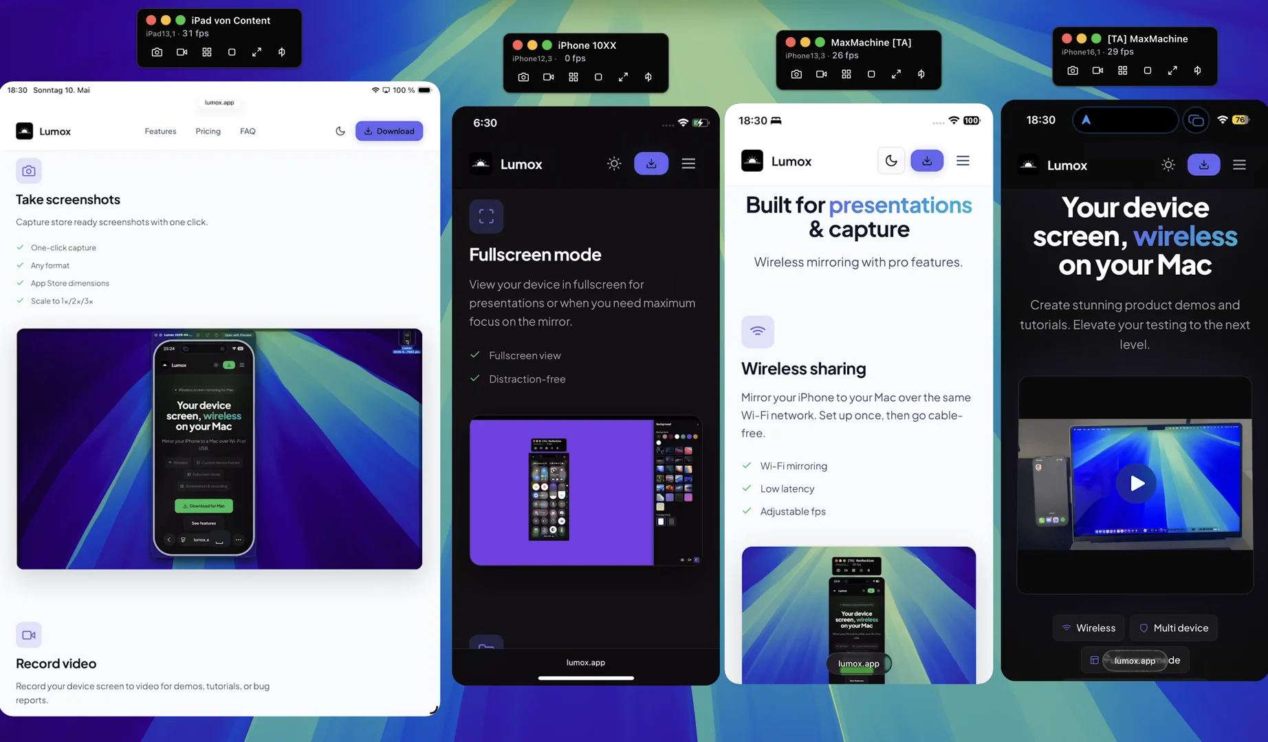 Fullscreen mode in Lumox